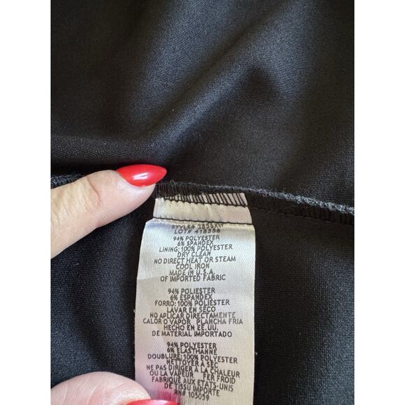 NWOT Xscape Ruffled Off-the-Shoulder Short Sleeve Crepe Sheath Gown – Size 18 - Picture 15 of 16